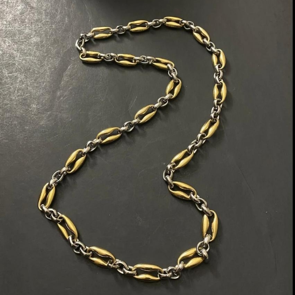 Vintage  Grosse Germany 1974 Necklace/Gold/Silver Tone